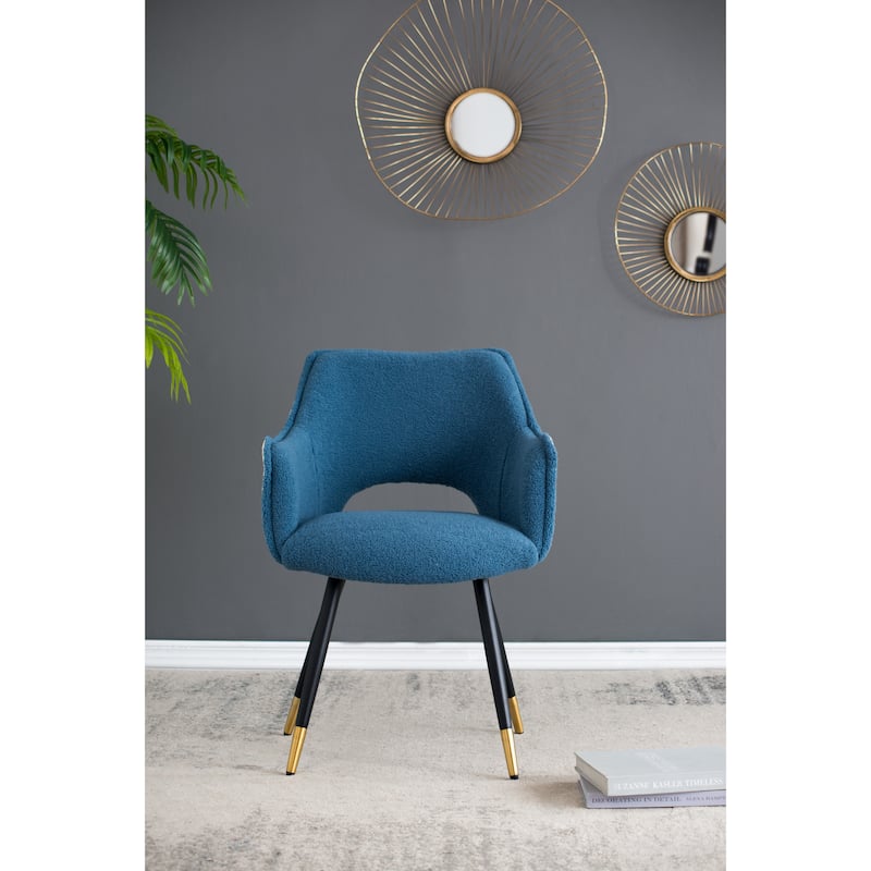 Modern 23.2" Upholstered Accent Chair with Iron Legs for Living Room (Set of 2)