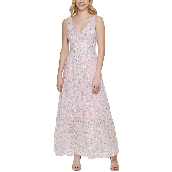 tommy hilfiger maxi dress Pleated Colorblock Maxi Dress