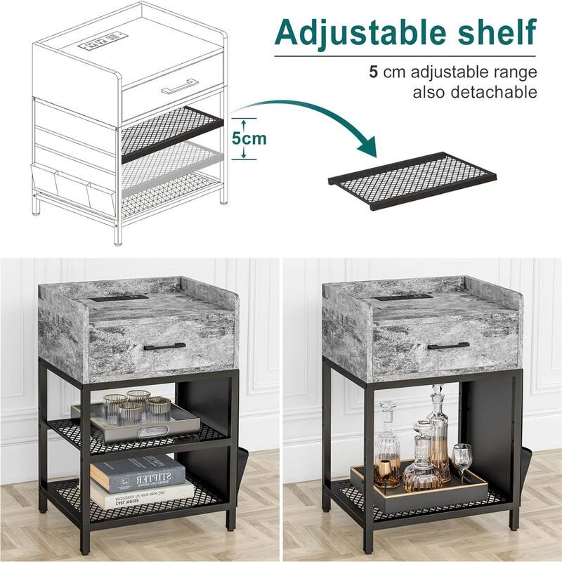 Nightstand with Charging Station