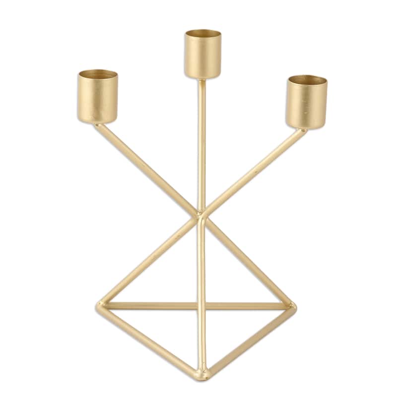 Novica Handmade Golden Warmth Iron Candle Holder