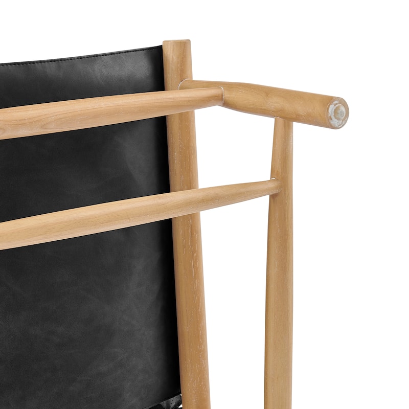 NPD Furniture Oswald Faux Leather Tufted Accent Chair
