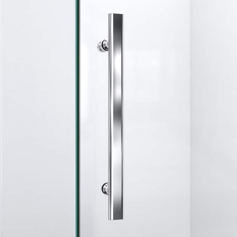 DreamLine Prism Plus 34 in. x 34 in. x 72 in. Frameless Hinged Shower Enclosure - 34" x 34" - 34" x 34"