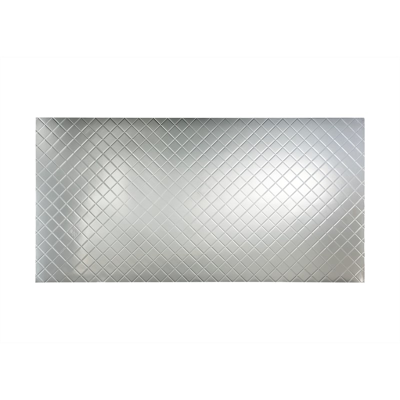 FASÄDE - 4ft x 8ft x .013in Quilted Brushed Aluminum Decorative Vinyl Wall Panel (4' x 8' Panel)