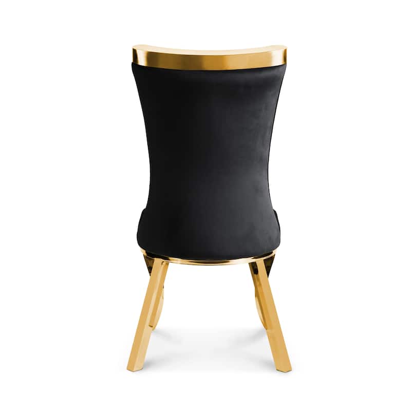 Furniture of America Thaddeus Glam Velvet High Back Side Chair (Set of 2)