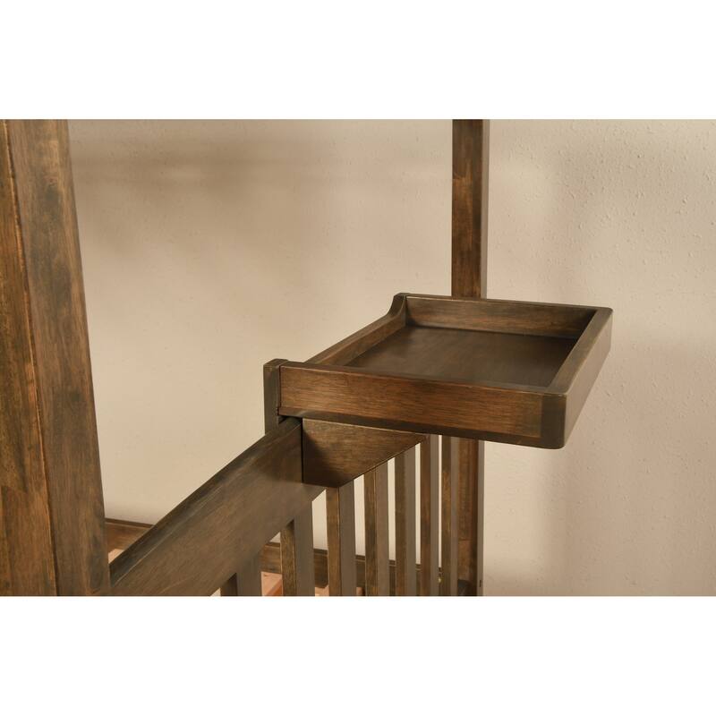 Somette Claire Twin Bunk Bed with Storage, Trundle and Tray Options in Rustic Walnut (Mattresses Not Included)