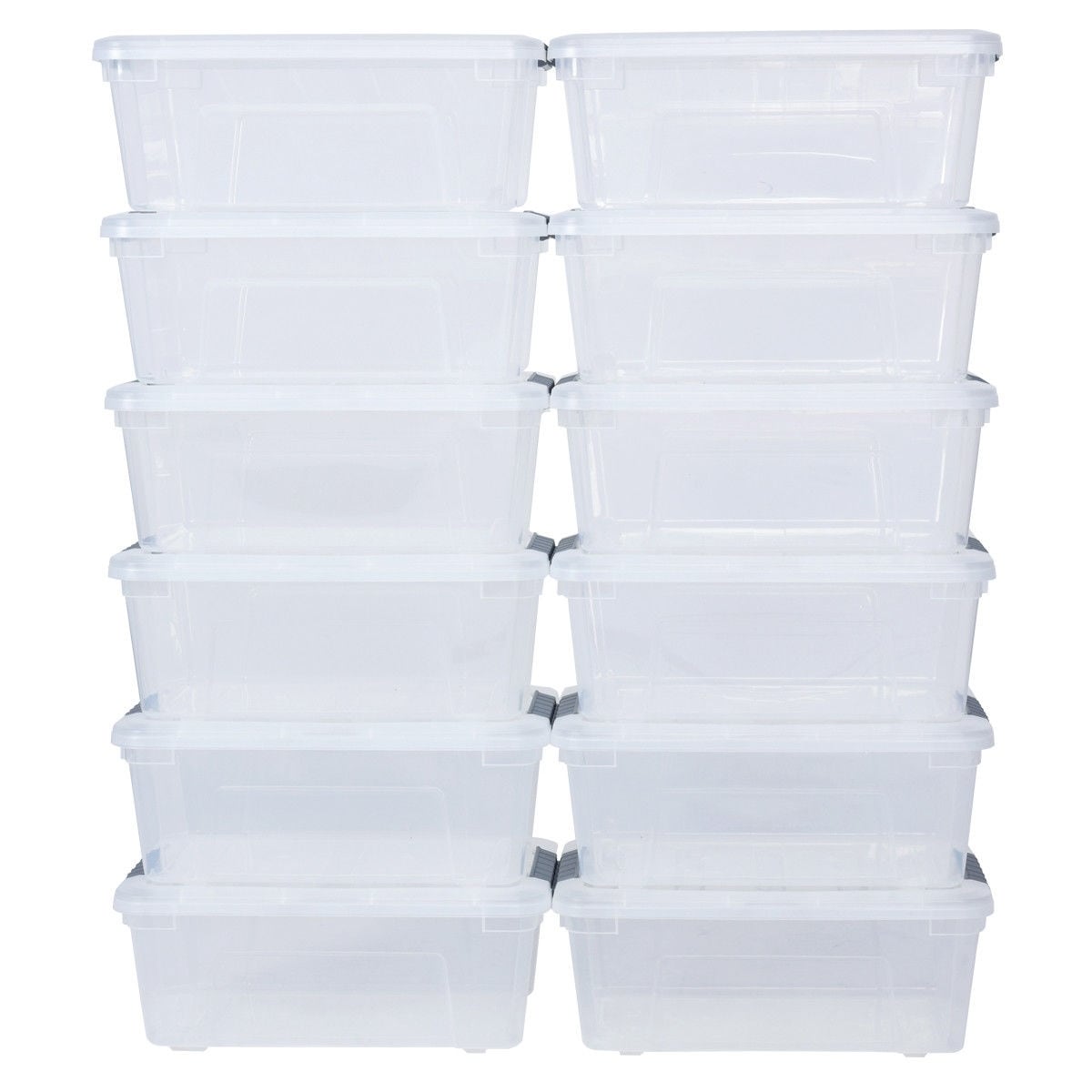 Really Good Stuff® Stackable Storage Tubs With Locking Lid- Small - 5 tubs,  5 lids