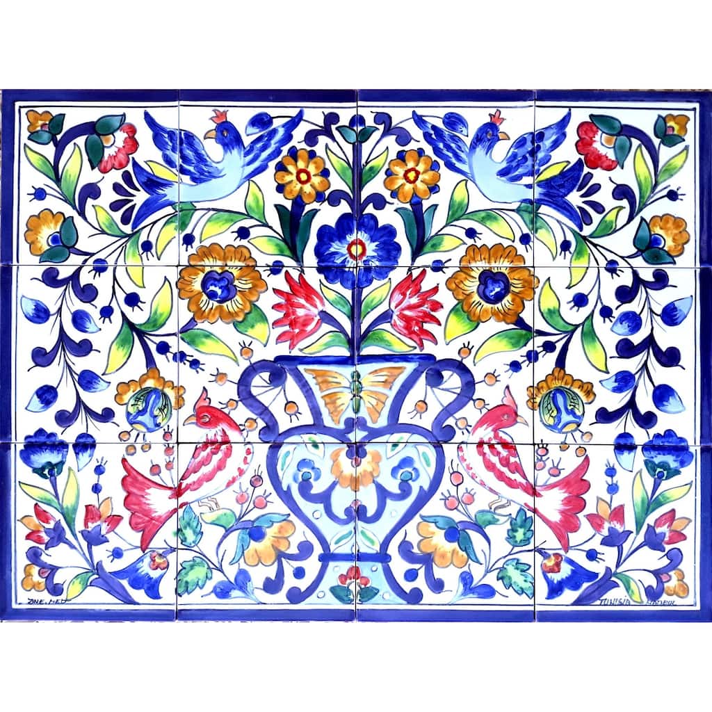 24x18 Floral Garden Kitchen Backsplash 12pc Ceramic Tiles Wall Mural
