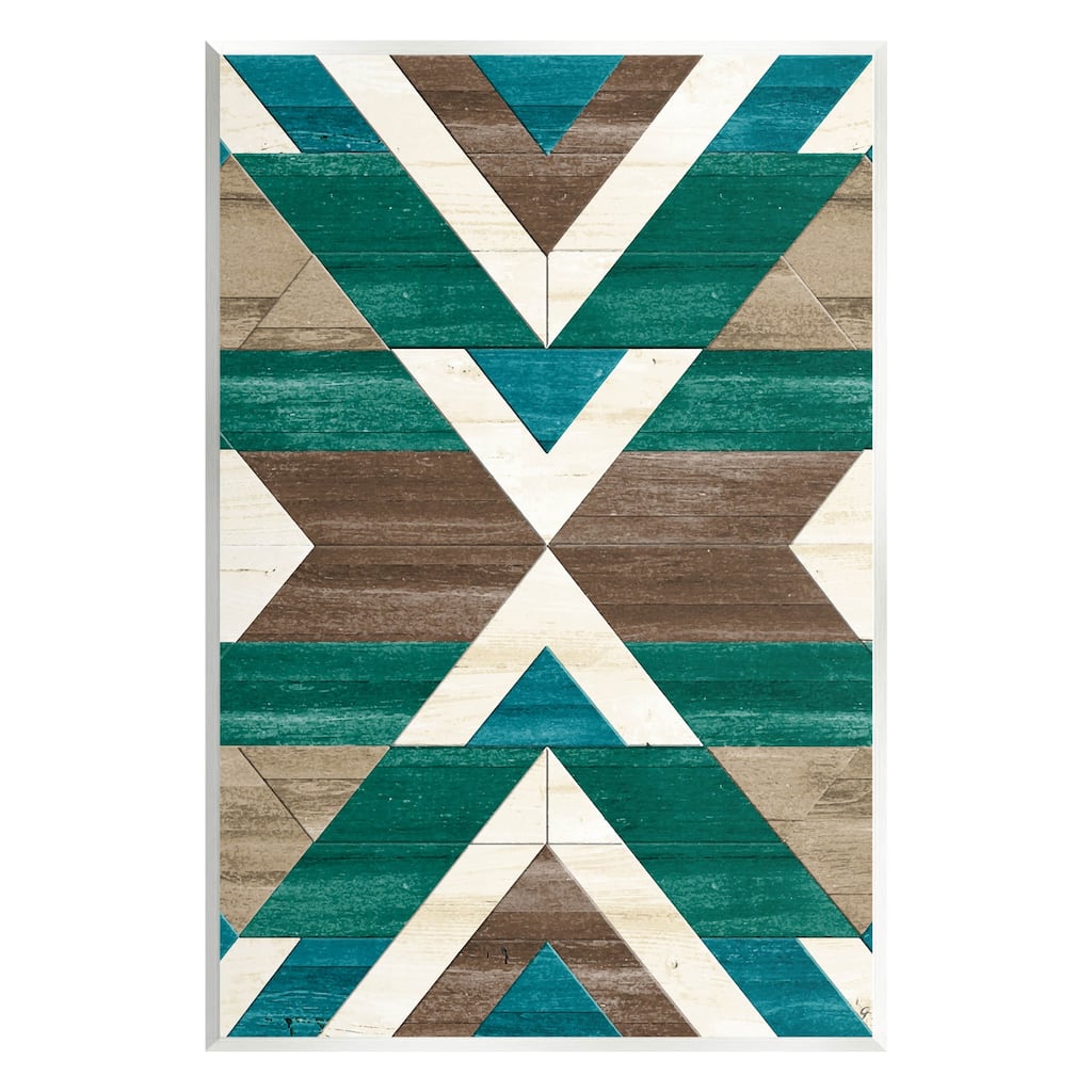 Stupell Green Aztec Geometric Pattern Wall Plaque Art by Erica Billups