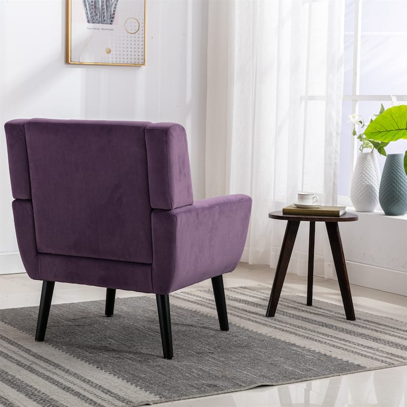 Modern Soft Velvet Material Ergonomics Accent Chair