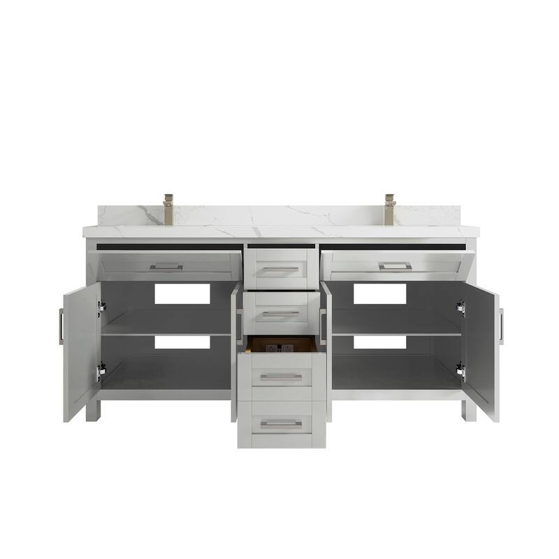 Willow Collections 72 in. W x 22 in. D Double Sink Bathroom Vanity with Countertop
