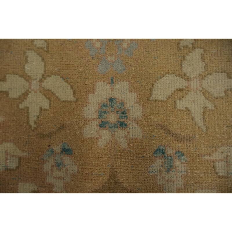 Hand Knotted Oriental 100% Wool Carpet Traditional All-Over Brown Ziegler Area Rug - 3' 11'' X 2' 0''