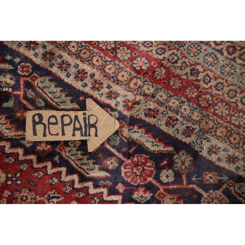 Vegetable Dye Shiraz Kashkoli Persian Vintage Rug Handmade Wool Carpet - 6'9"x 9'6"