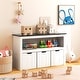 preview thumbnail 2 of 8, Kids Toy Storage Organizer with Blackboard Top-3-Drawer - 40" x 13" x 24.5"