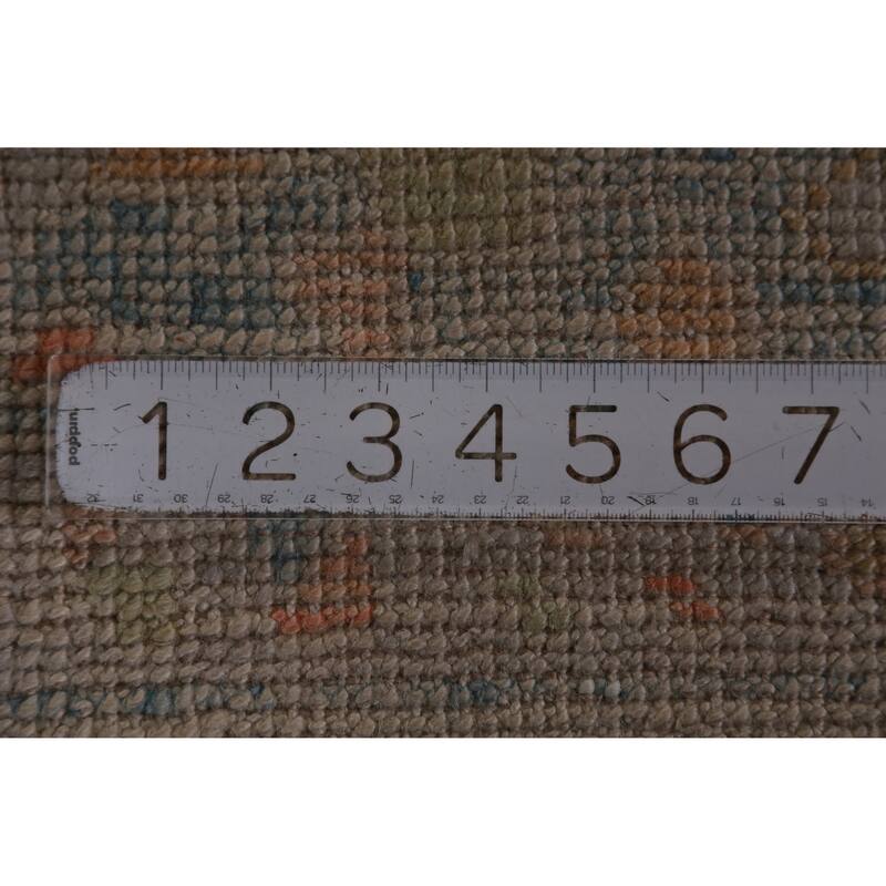 Hand Knotted Oriental 100% Wool Carpet Transitional All-Over Greys & Charcoal Oushak Area Rug - 9' 11'' X 8' 0''