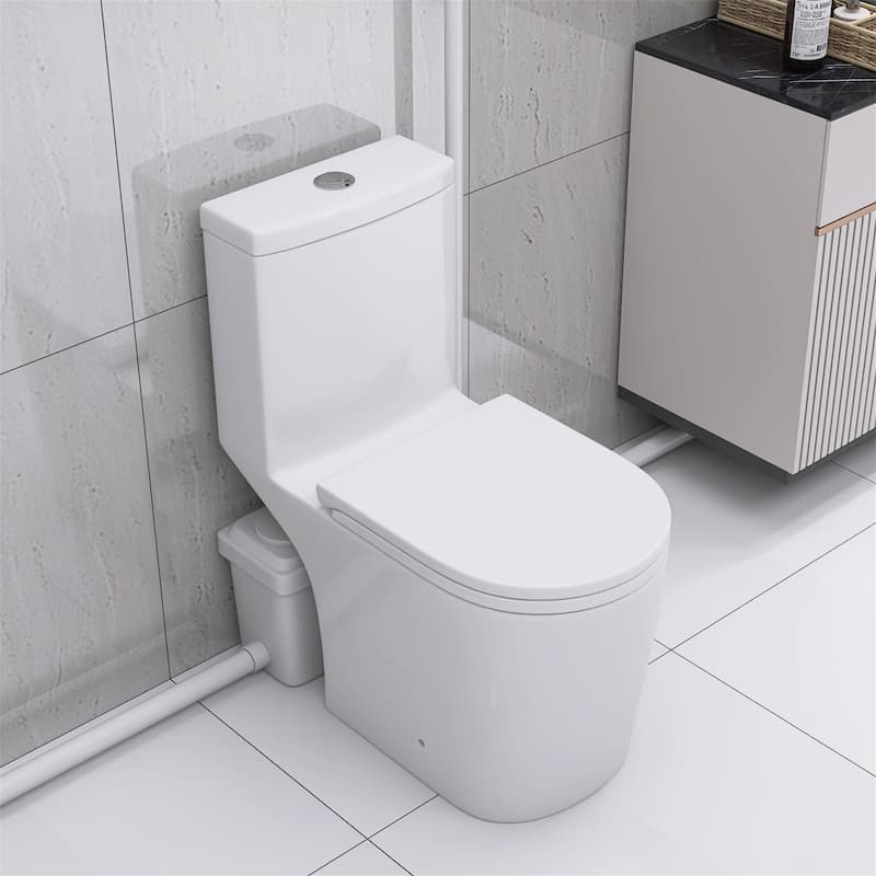 Upflush Toilet For Basement - White