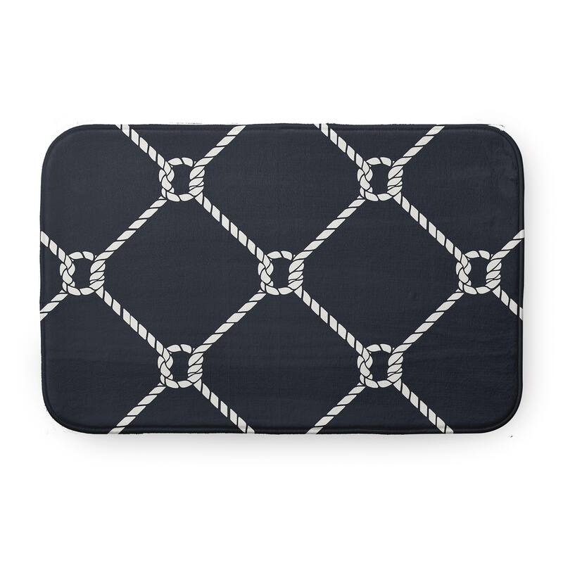 Ahoy Bathmat - 34" x 21" - Shark Blue