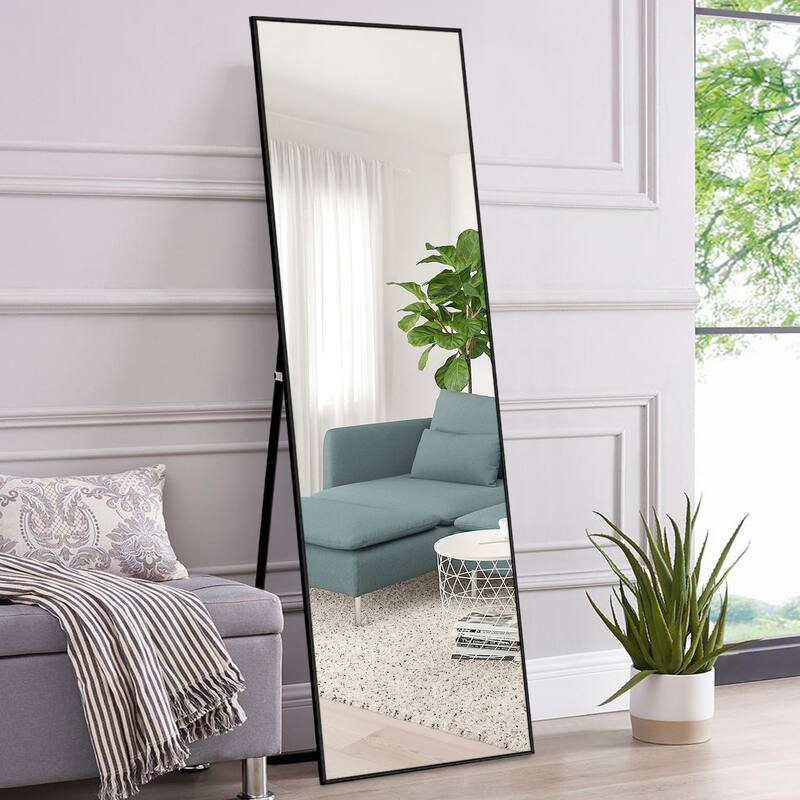 Jumbo Aluminum Frame Mirror - 21.26" W x 0.8" D x 64.17" H