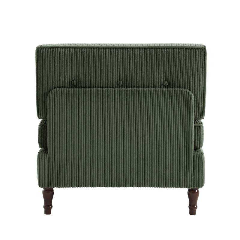 Modern Corduroy Corner Armchair Armless Chair sofa