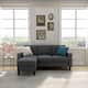 Upholstered Sectional Sofa for Home, Apartment, Dorm, Bonus Room ...