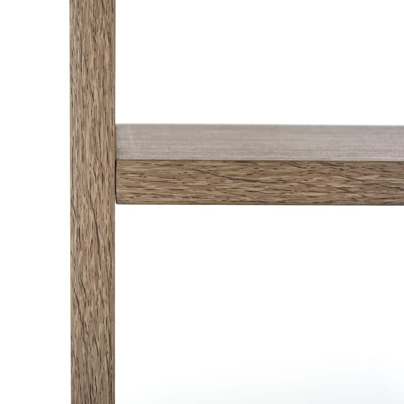 SAFAVIEH Hladgerdur Oak Brown/ Black Etagere - 25.2' x 11.8' x 63' - 25Wx12Dx63H