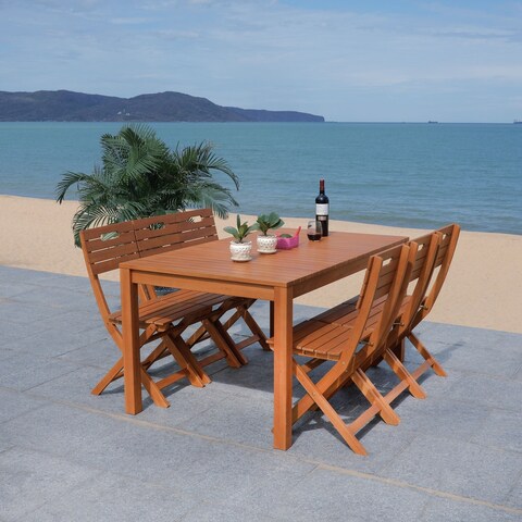 SAFAVIEH Outdoor Living Dores Dining Table - 59.1"x35.4"x29.5"