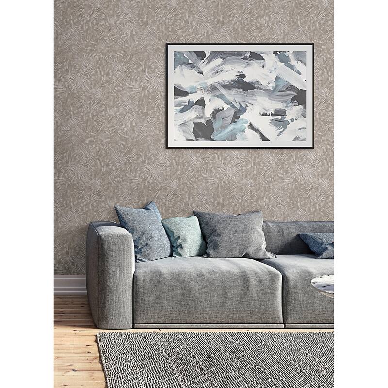 Advantage Agassiz Light Brown Burst Wallpaper