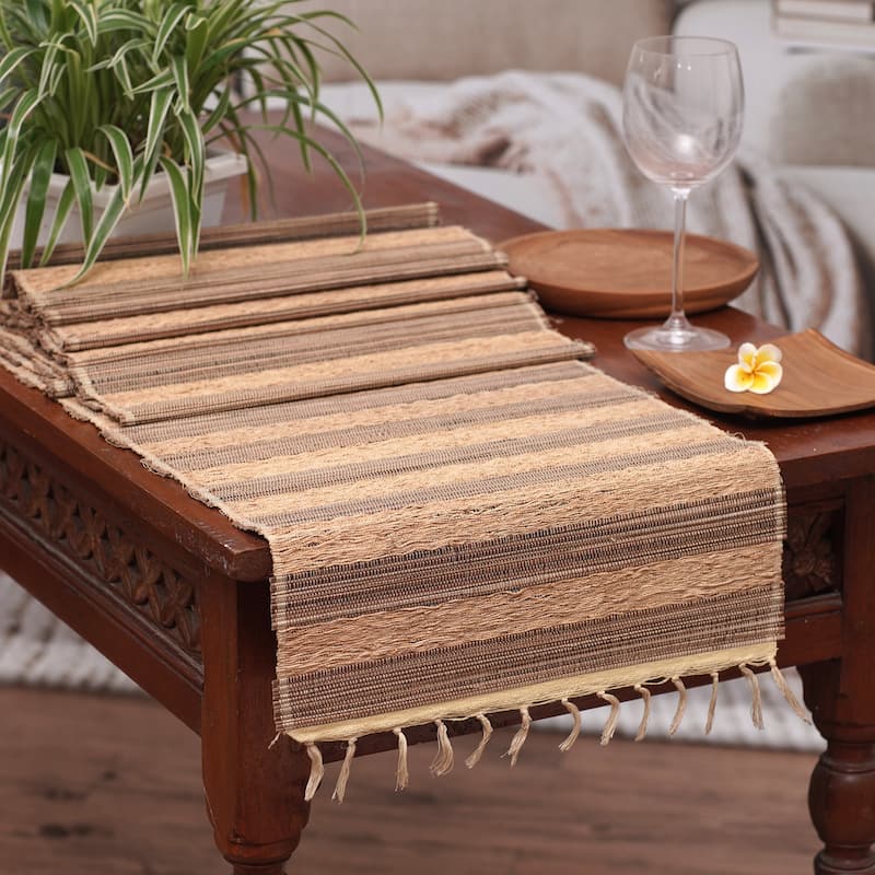 Novica Handmade Bohemian Roots Cotton Blend Table Runner