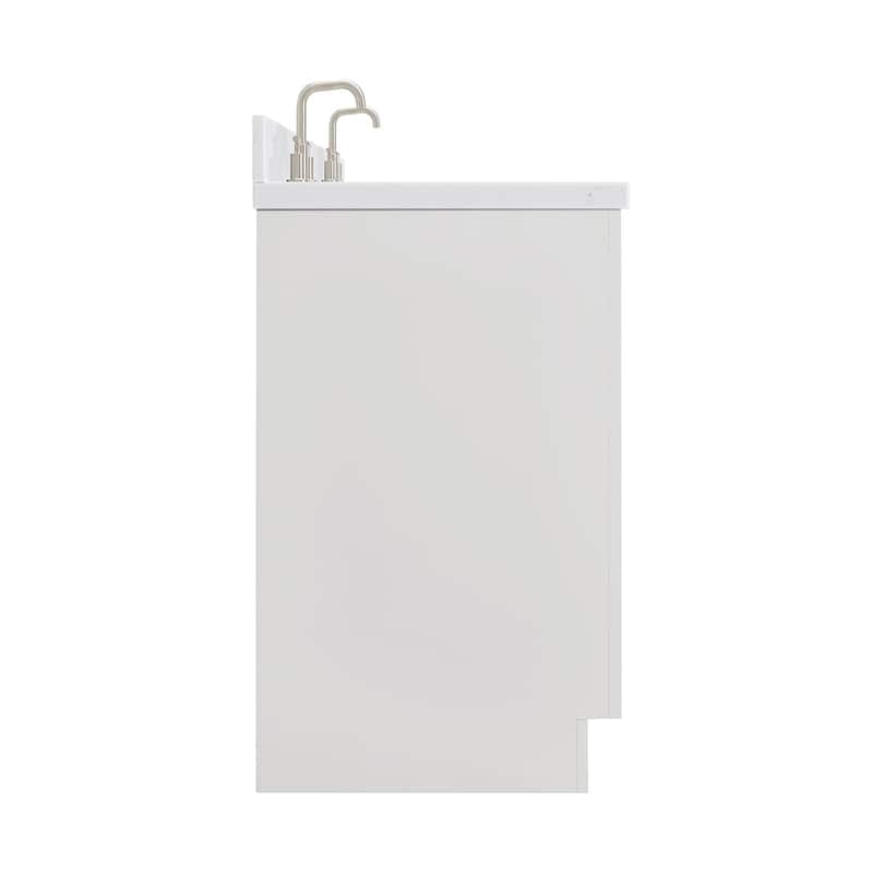 Ariel P72DCQOVO Milan 72" Free Standing Double Basin Vanity Set with