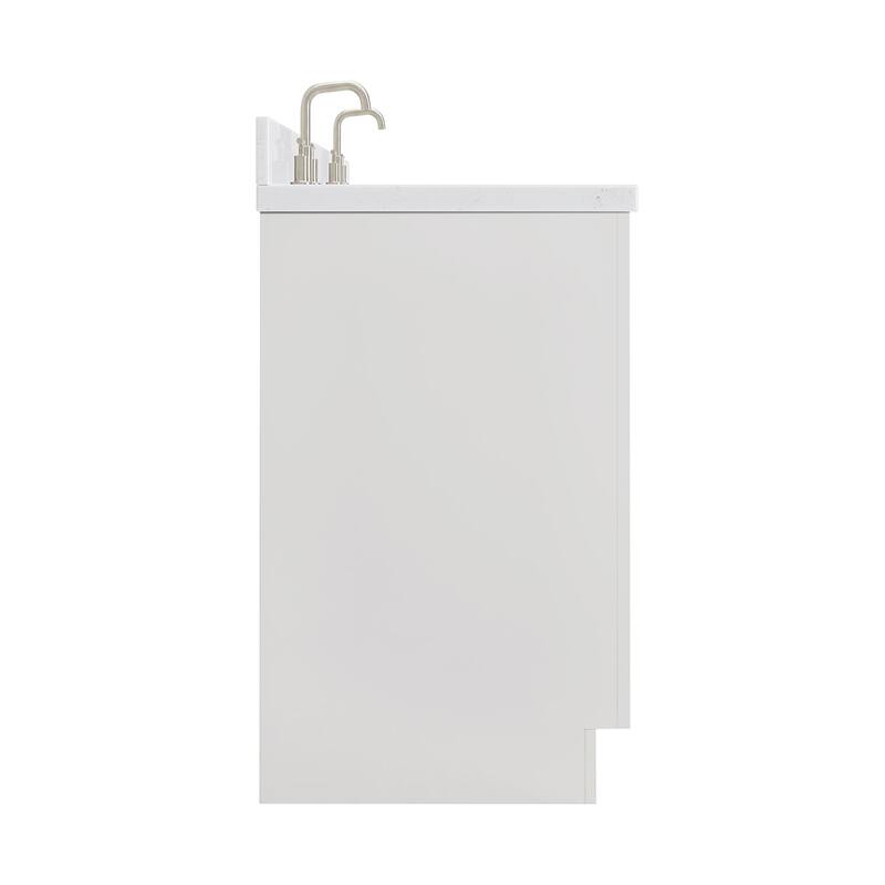 Ariel P72DCQOVO Milan 72" Free Standing Double Oval Basin Vanity Set