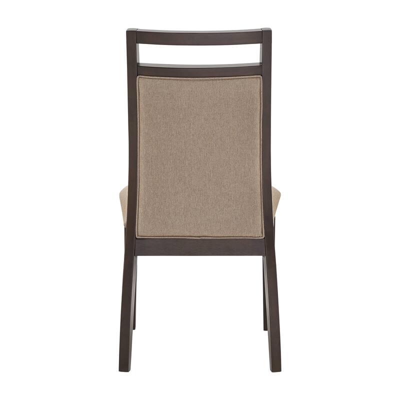 Priya Espresso and Grey Linen Dining Chair (Set of 2) by iNSPIRE Q Modern