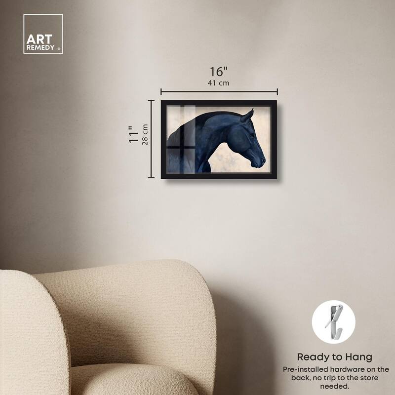 Blue Horse II Shadowbox by Art Remedy