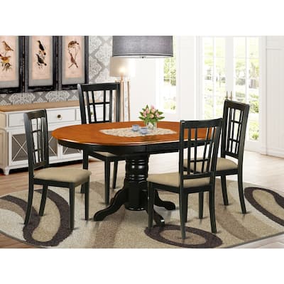 Dining Table Set 5 Piece - Modern Kitchen Table & Chair Set - Wood Dining Room Furniture