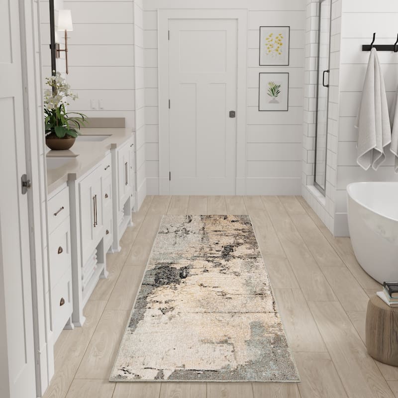 Nourison Washable Decor Indoor only Machine Washable Contemporary Area Rug