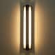 preview thumbnail 13 of 23, Rennnsan Modern Black Rectangular Linear LED Outdoor Wall Lights/Sconce Lighting