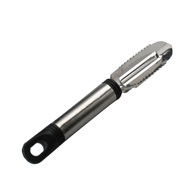 Kitchenware Stainless Steel Potato Carrot Vegetable Fruit Slicer Peeler 2 Pcs - Black,Silver Tone
