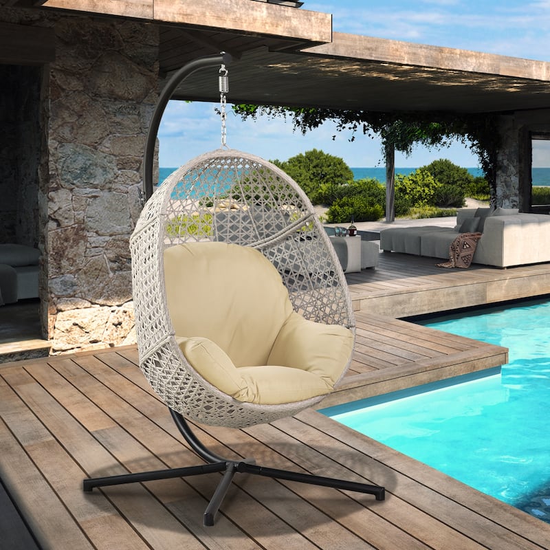 Large Hanging Egg Chair Hammock Chairs Bed Bath & Beyond 38363471
