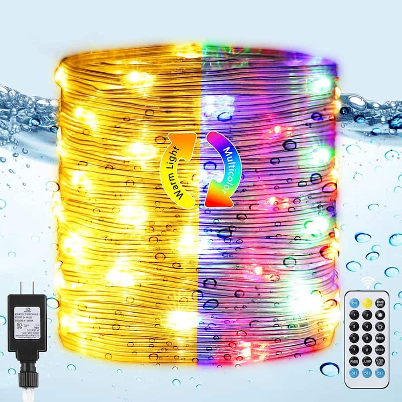 Christmas Fairy String Lights Plug-in, 65 FT 200 LED 11 Lightning Modes - 65FT