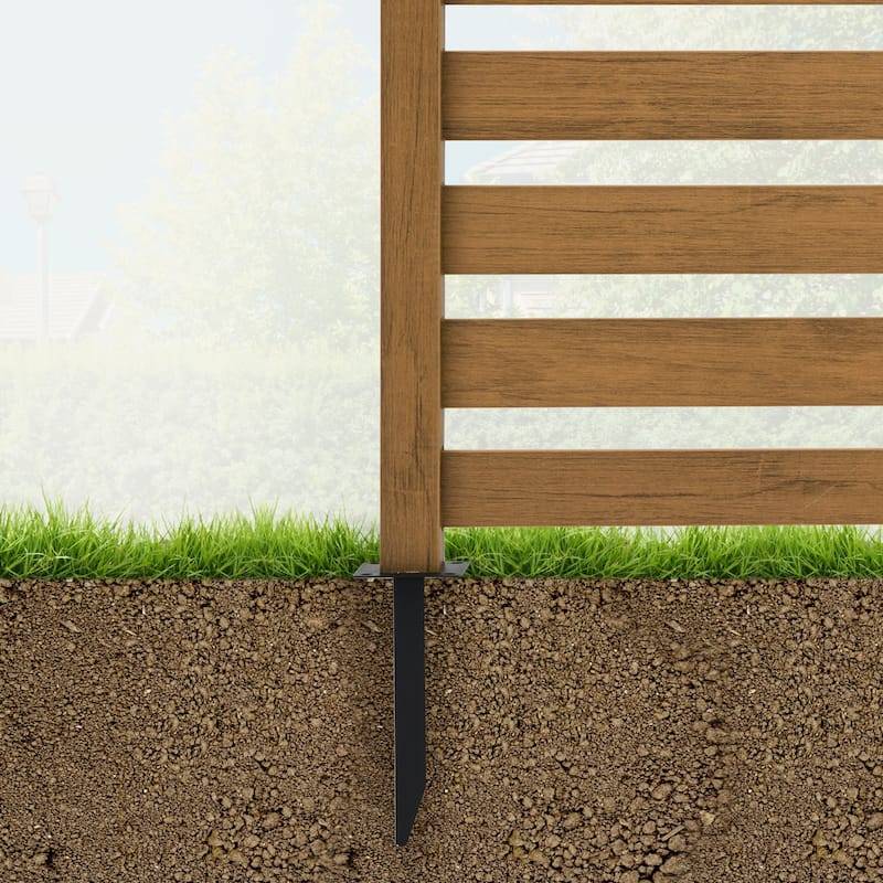 2,4-Panel Courtyard Privacy Fence Without Digging Pits, Easy To Set Up, No Damage To The Ground - 39.3 in. W x 35.6 in. H
