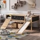 preview thumbnail 10 of 34, Pine Loft Bed with Climbing Frame, Rope, and Chalkboard Natural