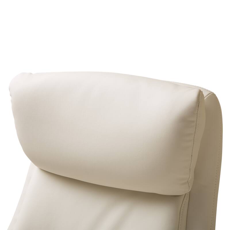 Glitzhome 48-inch Mid-century Adjustable Swivel Faux Leather Office Chair