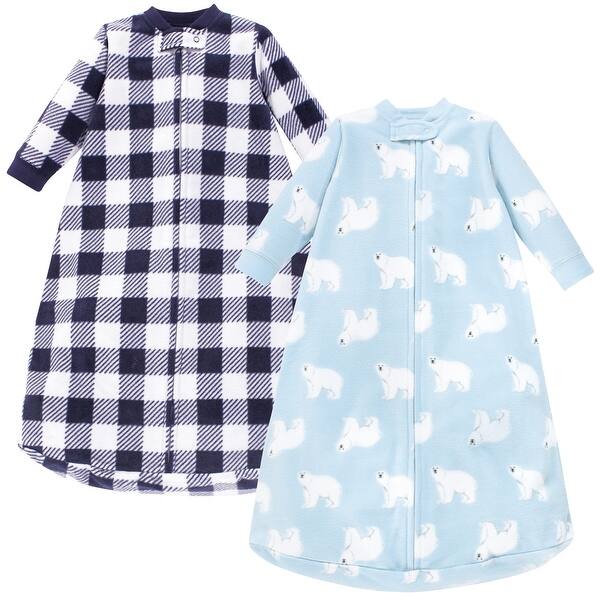 slide 1 of 1, Hudson Baby Infant Boy Long-Sleeve Fleece Sleeping Bag, Polar Bear, 0-9 Months - Polar Bear - 0-9 Months 0-9 Months - Polar Bear