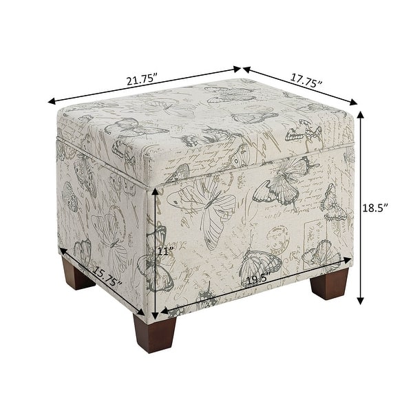 dimension image slide 6 of 8, Convenience Concepts Madison Storage Ottoman