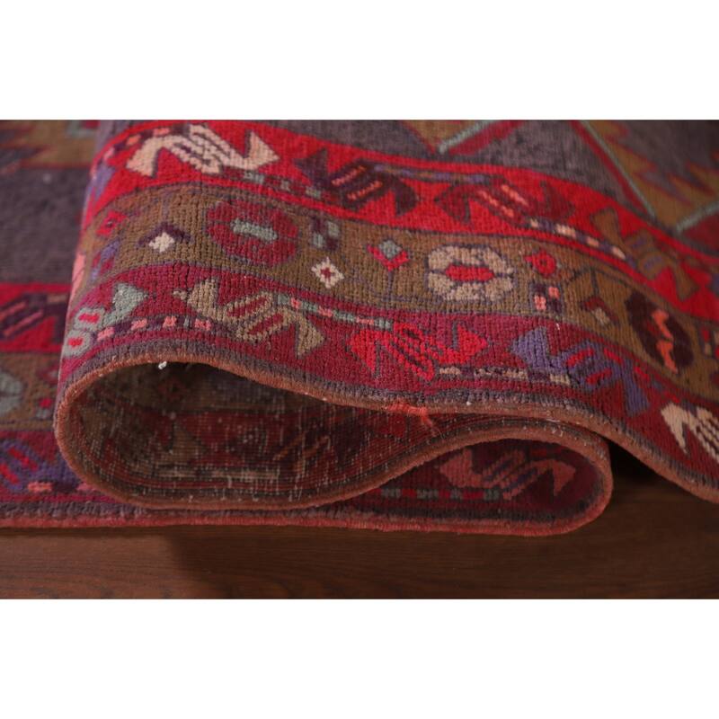 Hand Knotted Oriental 100% Wool Carpet Traditional Tribal Multi-Colored Ardebil Runner Rug - 10' 8'' X 3' 11''