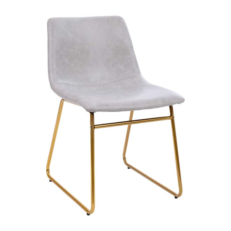 18 Inch Indoor Dining Table Chairs, LeatherSoft Upholstery-Set of 2