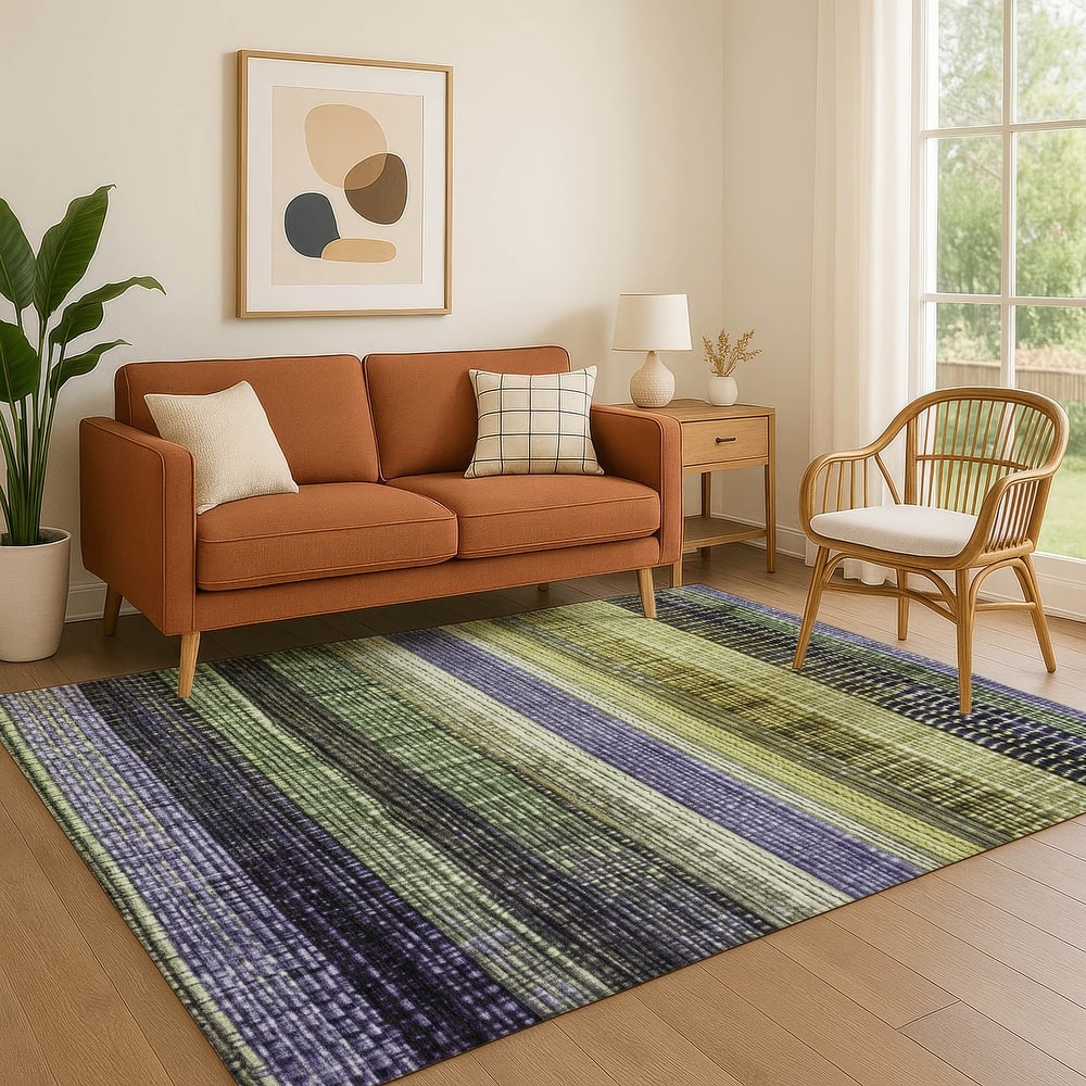 Premium Washable Super Soft Ombre Stripe Mayfield Rug