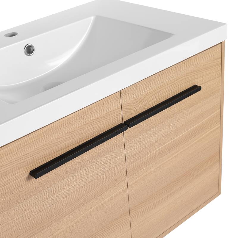 Beingnext 16''/20''/24"/30"/36" Bathroom Vanity with Sink, Floating Bathroom Vanity with Soft Close Door