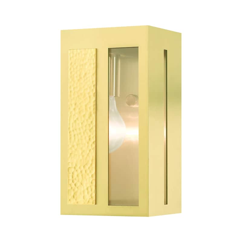 Livex Lighting Lafayette 9" Tall Outdoor Wall Sconce - Satin Brass