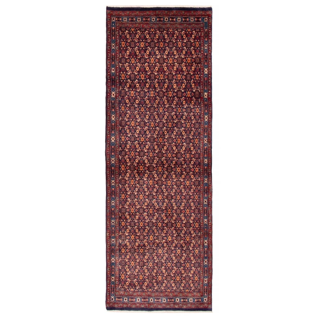 ECARPETGALLERY Hand-knotted Andelz Navy Wool Rug - 3'3 x 9'10