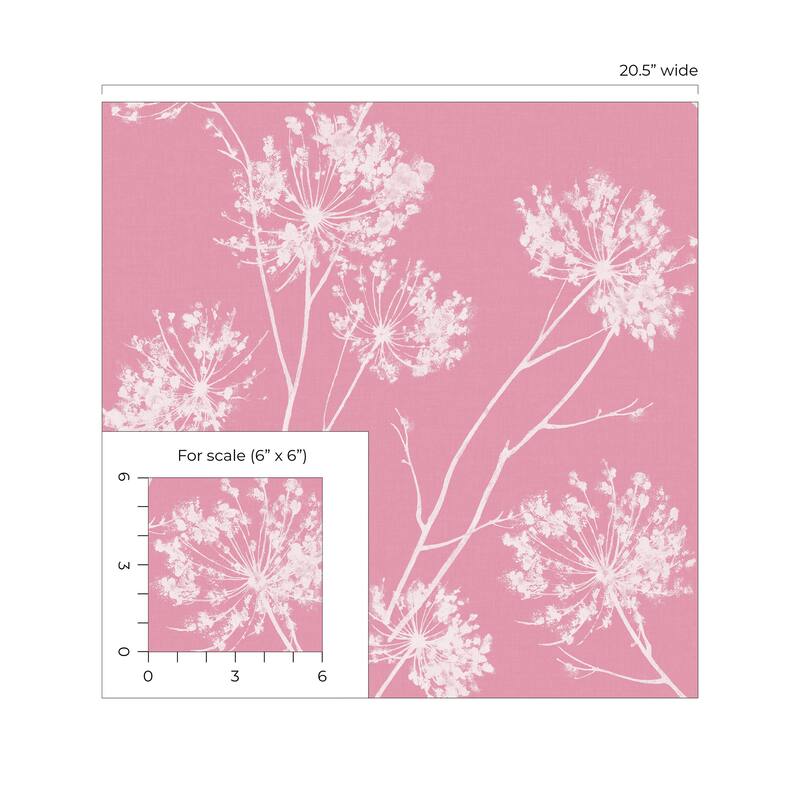 NextWall One O'Clocks Botanical Peel and Stick Removable Wallpaper
