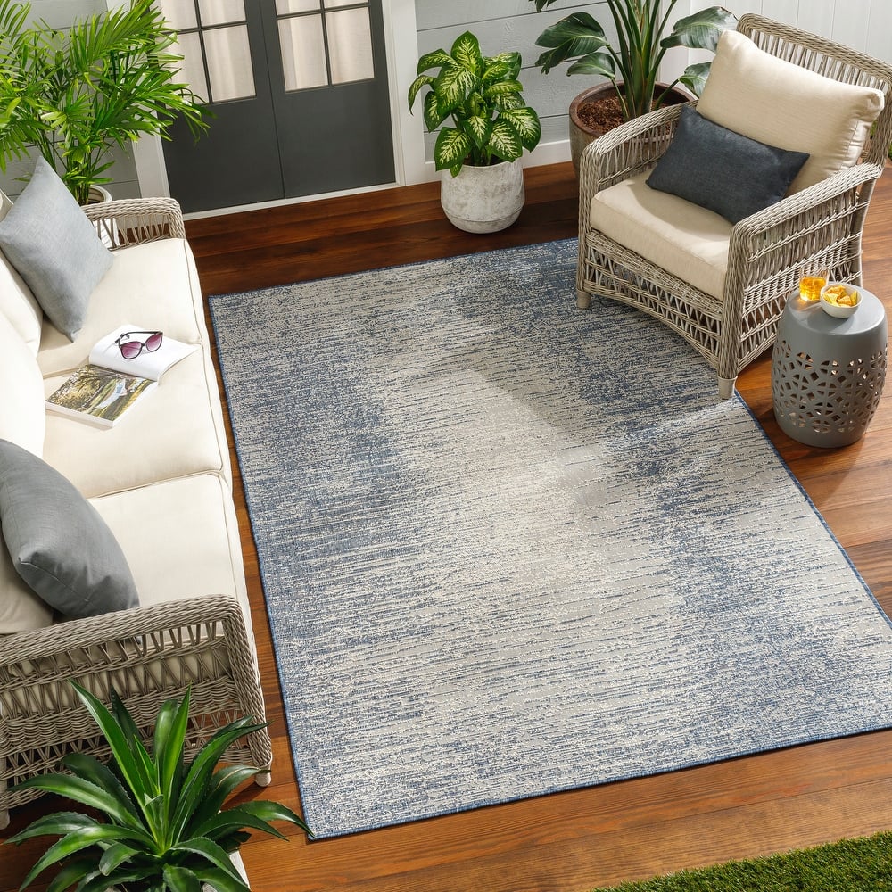 Livabliss Ravello Abstract Stripe Indoor/ Outdoor Area Rug